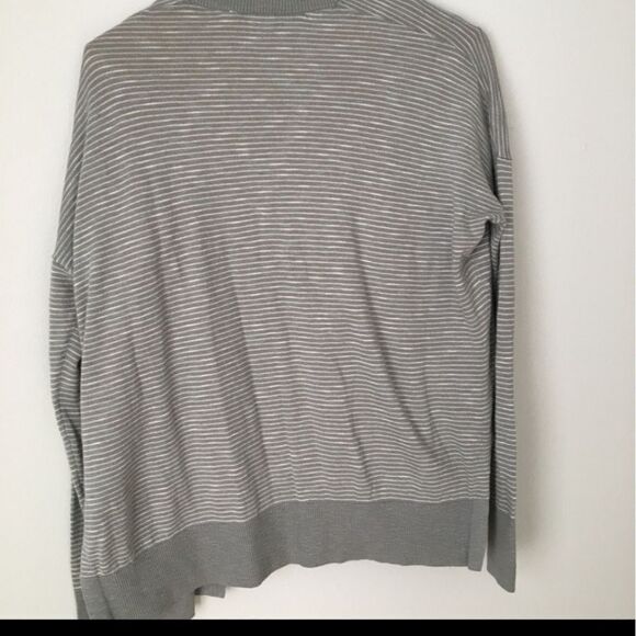 Gap Cardigan xs long sleeve duster layer long sleeve top stripe womens gray top - Picture 5 of 13